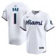 Men's Miami Marlins Nike White #1 Dad Home Limited Jersey