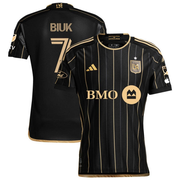 adidas LAFC Stipe Buik Home Jersey w/ MLS + Apple TV + Ford Patches 24/25 (Black/Gold)