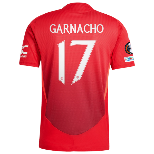 adidas Manchester United Alejandro Garnacho Home Jersey w/ Europa League Patches 24/25 (MUFC Red/Bright Red)