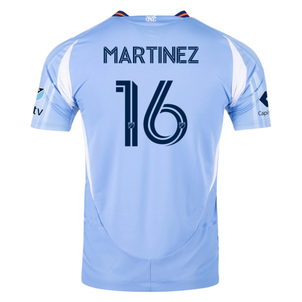 adidas Alonso Martínez New York City FC Home Jersey 25/26 w/ MLS Patches (Bahia Light Blue)
