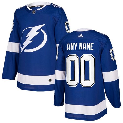 Men's Adidas Lightning Personalized Royal Blue Home NHL Jersey