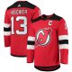 Men's New Jersey Devils Nico Hischier adidas Red Home Primegreen Player Jersey