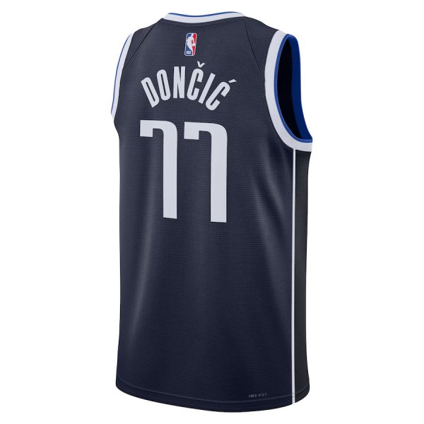 Unisex Dallas Mavericks Luka DonÃÂiÃÂ Jordan Brand Navy Swingman Jersey - Statement Edition