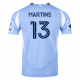 adidas Thiago Martins New York City FC Home Jersey 25/26 w/ MLS Patches (Bahia Light Blue)