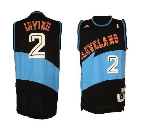 Men's Cleveland Cavaliers #2 Kyrie Irving Black ABA Hardwood Classic Fashion Stitched NBA Jersey