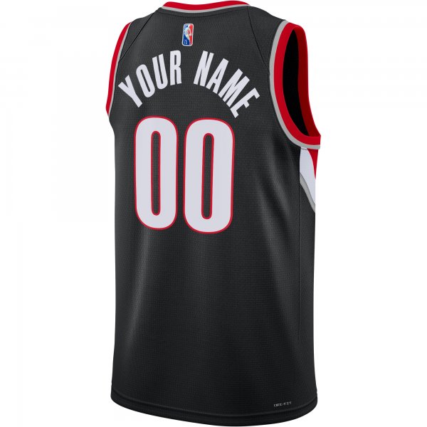 Men's Portland Trail Blazers Nike Black 2021/22 Diamond Swingman Custom Jersey - Icon Edition