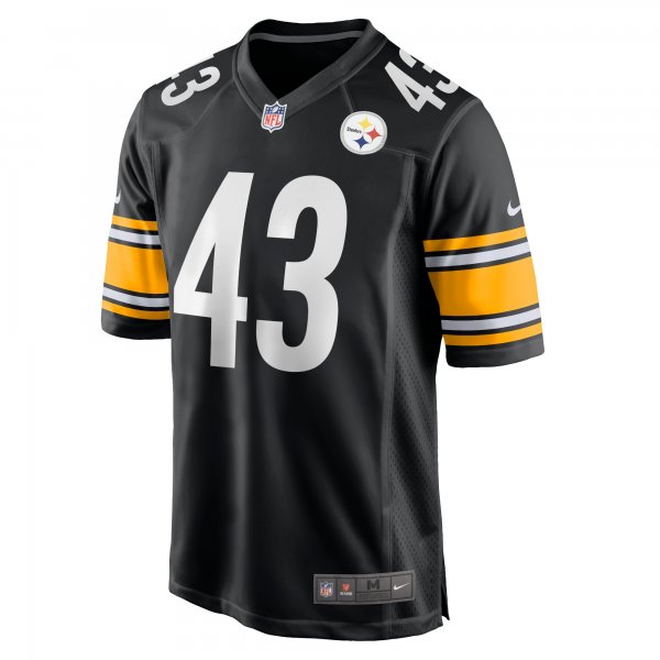 Men's Pittsburgh Steelers Troy Polamalu Nike Black Retired Player Game Jersey