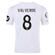 adidas Real Madrid Federico Valverde Home Jersey w/ Champions League Patches 24/25 (White/Black)