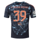 adidas Bayern Munich Mathys Tel Away Jersey w/ Champions League Patches 24/25 (Black/Copper/Blue)