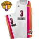 Men's Miami Heat #3 Dwyane Wade White ABA Hardwood Classic With Finals Patch Stitched NBA Jersey