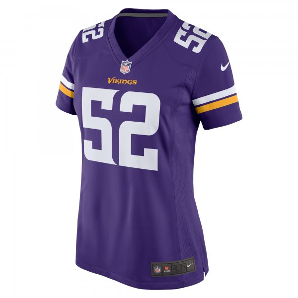 Women's Minnesota Vikings Jihad Ward Nike  Purple Team Game Jersey