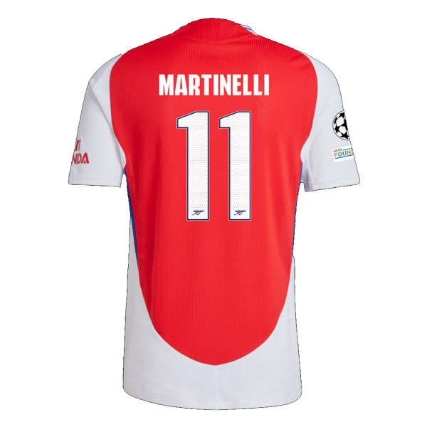 adidas Arsenal Gabriel Martinelli Home Jersey w/ Champions League Patches 24/25 (Better Scarlet/White)