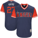 Men's Los Angeles Angels #27 Mike Trout Kiiiiid Majestic Navy 2017 Players Weekend Jersey