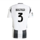 adidas Juventus Gleison Bremer Home Jersey w/ Champions League + Copa Italia Patches 24/25 (White/Black)