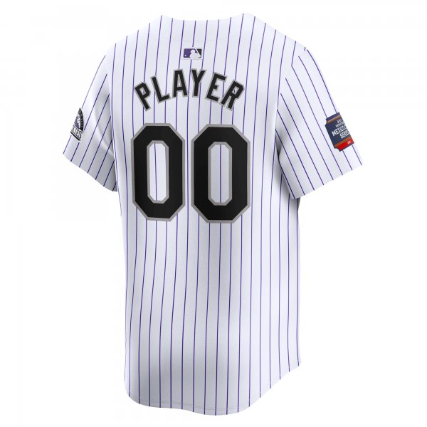 Men's Colorado Rockies  Nike White 2024 MLB World Tour Mexico City Series Home Limited Pick-A-Player Jersey