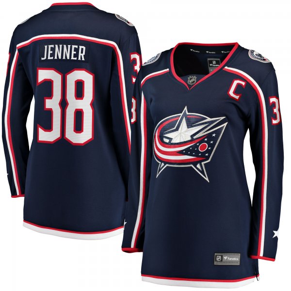 Women's Columbus Blue Jackets Boone Jenner Navy Home Breakaway Player Jersey