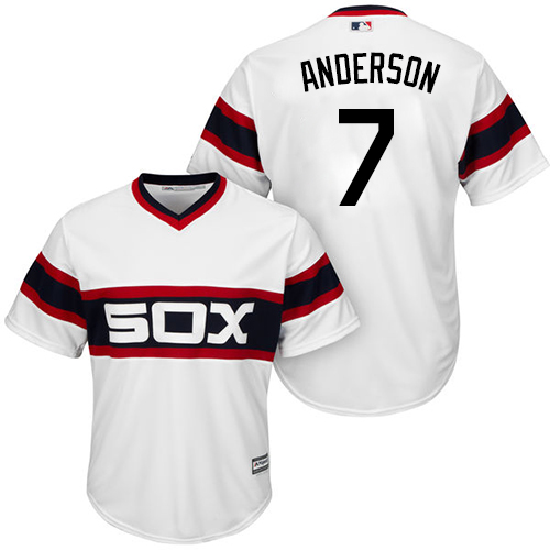 Chicago White sox #7 Tim Anderson White New Cool Base Alternate Home Stitched MLB Jersey