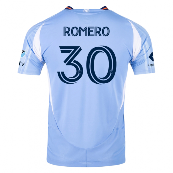 adidas Tomás Romero New York City FC Home Jersey 25/26 w/ MLS Patches (Bahia Light Blue)