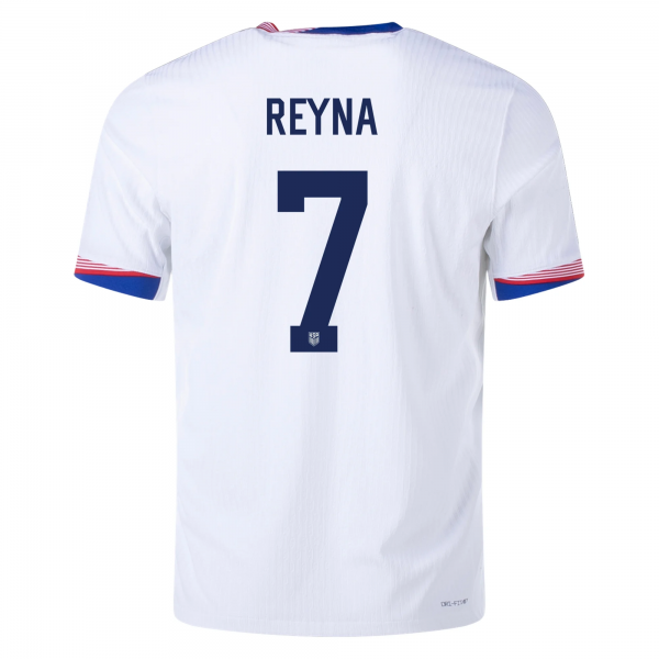 Nike Mens United States Gio Reyna Match Home Jersey 24/25 (White/Obsidian)