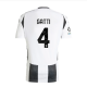 adidas Juventus Federico Gatti Home Jersey w/ Champions League + Copa Italia Patches 24/25 (White/Black)