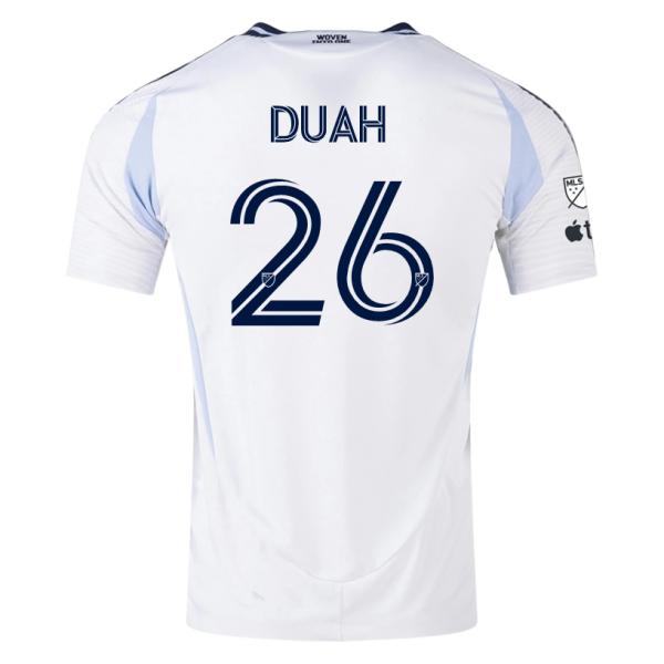 adidas San Diego FC Manu Duah Away Jersey 25/26 w/ MLS & Apple Patch (White)