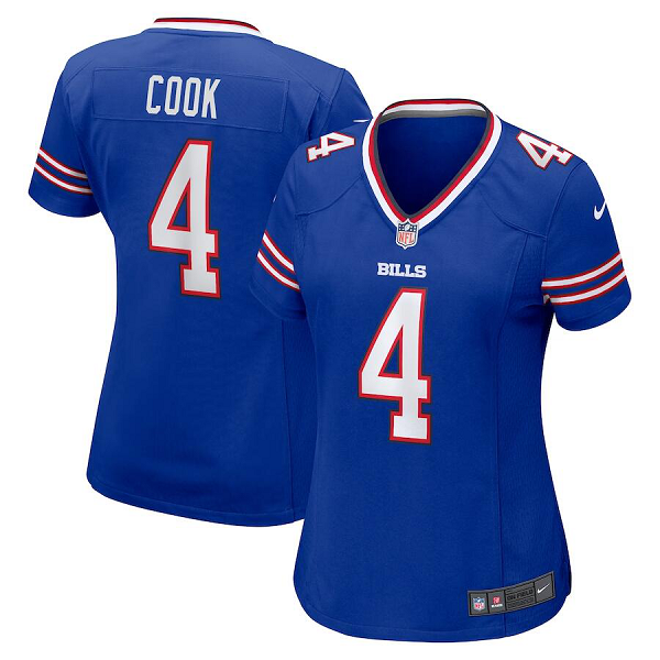 Women's Buffalo Bills #4 James Cook Nike Royal Limited Player NFL Jersey