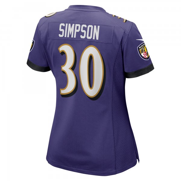 Women's Baltimore Ravens Trenton Simpson Nike  Purple  Game Jersey