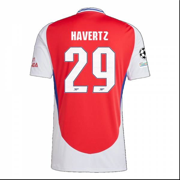 adidas Arsenal Kai Havertz Home Jersey w/ Champions League Patches 24/25 (Better Scarlet/White)