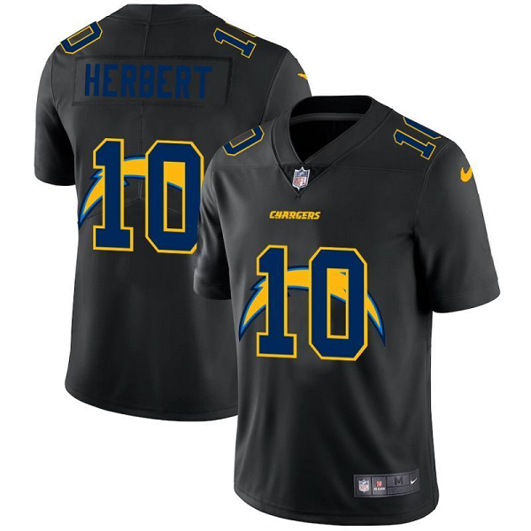 Men's Nike Los Angeles Chargers #10 Justin Herbert Black NFL 2021 Alternate Jersey