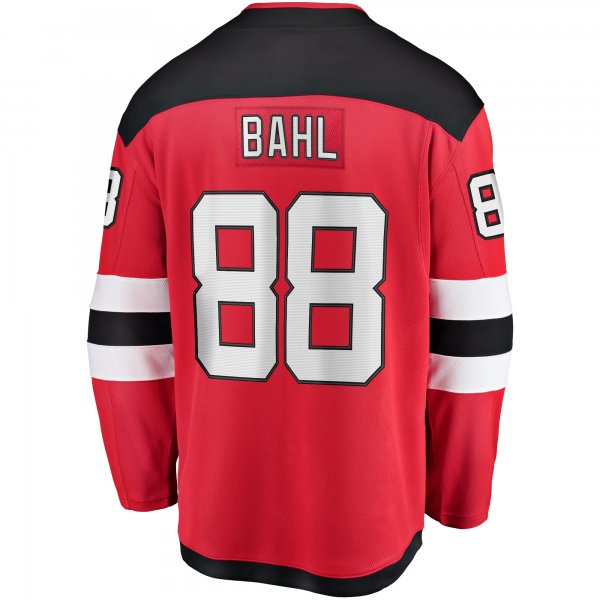 Men's New Jersey Devils Kevin Bahl Fanatics Red Home Breakaway Jersey