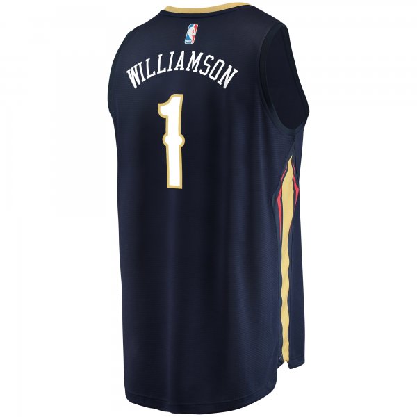 Men's New Orleans Pelicans Zion Williamson Fanatics Navy Fast Break Replica Jersey - Icon Edition