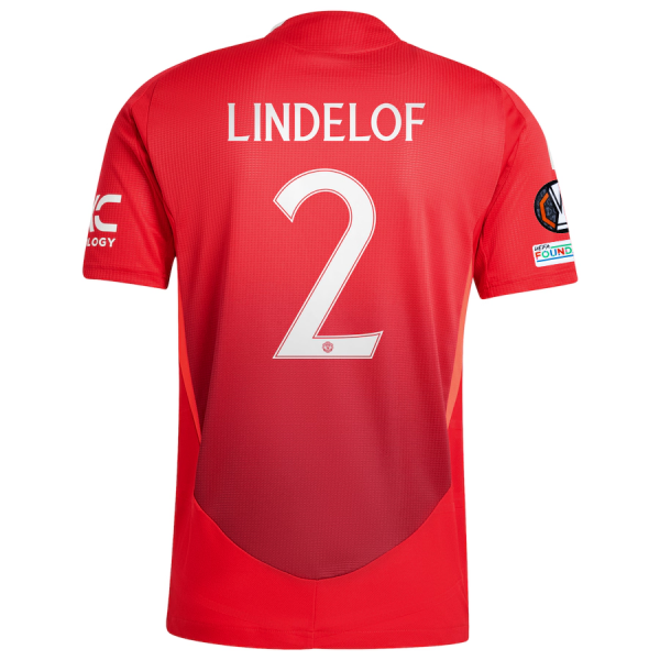 adidas Manchester United Victor Lindelof Home Jersey w/ Europa League Patches 24/25 (MUFC Red/Bright Red)