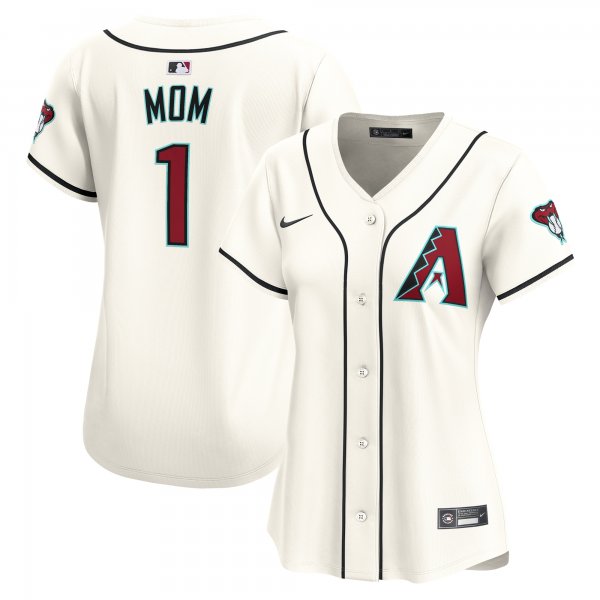 Women's Arizona Diamondbacks Nike White #1 Mom Home Limited Jersey