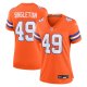 Women's Denver Broncos #49 Alex Singleton Nike Orange Mile High Collection 1977 Throwback Player Jersey