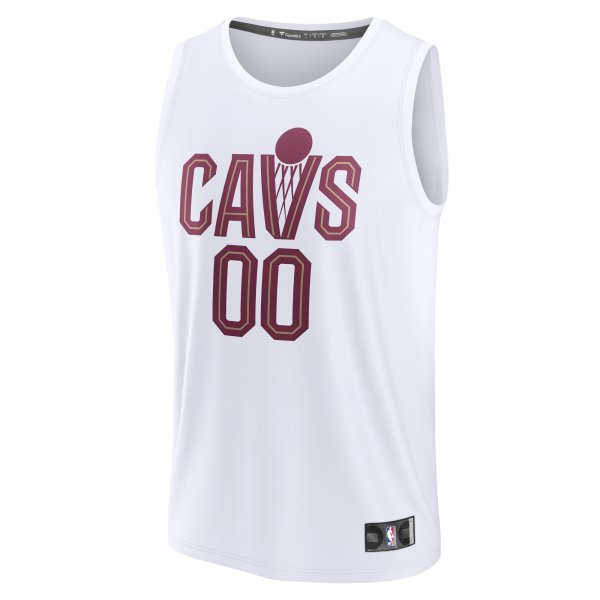 Youth Cleveland Cavaliers  Fanatics White Fast Break Replica Custom Jersey - Association Edition