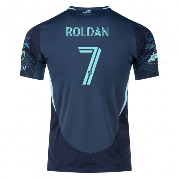 adidas C. Roldan Seattle Sounders Away Jersey 25/26 w/ MLS Patches & Sponsor (Aura Ink)