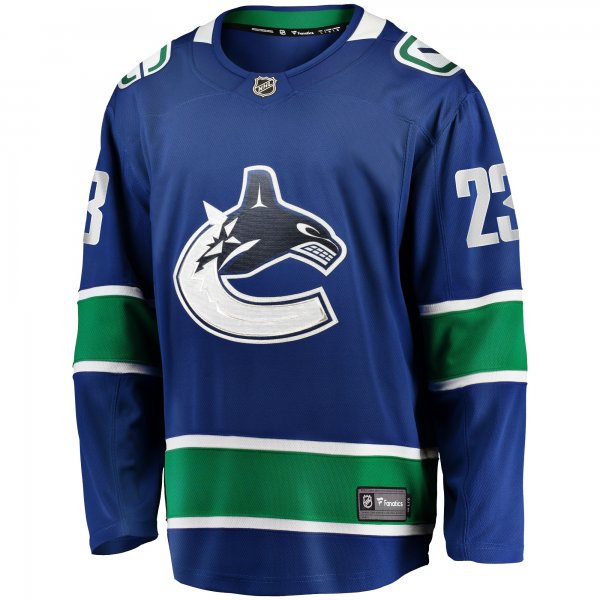 Men's Vancouver Canucks Elias Lindholm Fanatics Blue Home Premier Breakaway Player Jersey