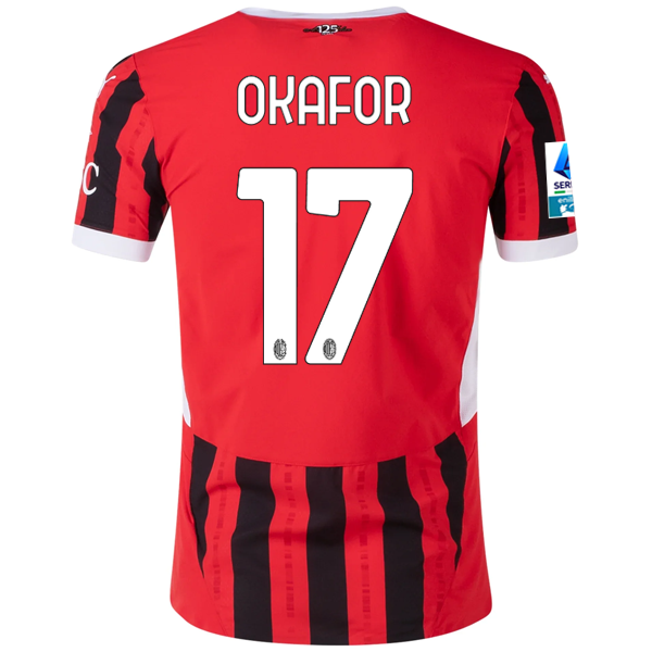 Puma AC Milan Noah Okafor Home Jersey w/ Serie A Patch 24/25 (Puma Red/Puma Black)