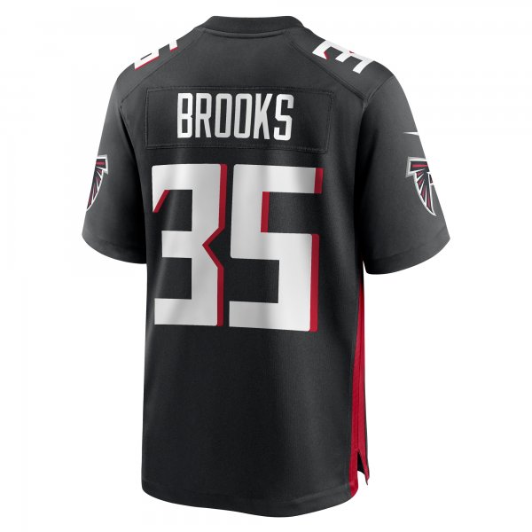 Men's Atlanta Falcons Natrone Brooks Nike  Black Team Game Jersey