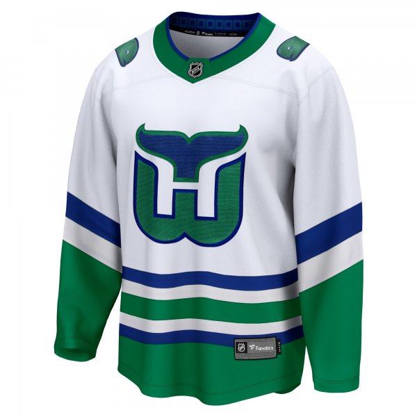 Men's Carolina Hurricanes  Fanatics White Whalers Premier Breakaway Jersey