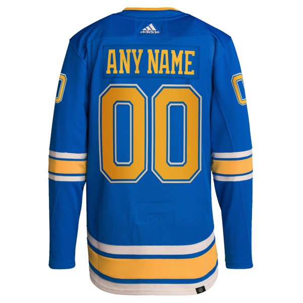 Men's St. Louis Blues  adidas Blue Alternate  Primegreen Custom Jersey