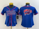 Women's Buffalo Bills Blank Royal Stitched Baseball Cool Base Jersey