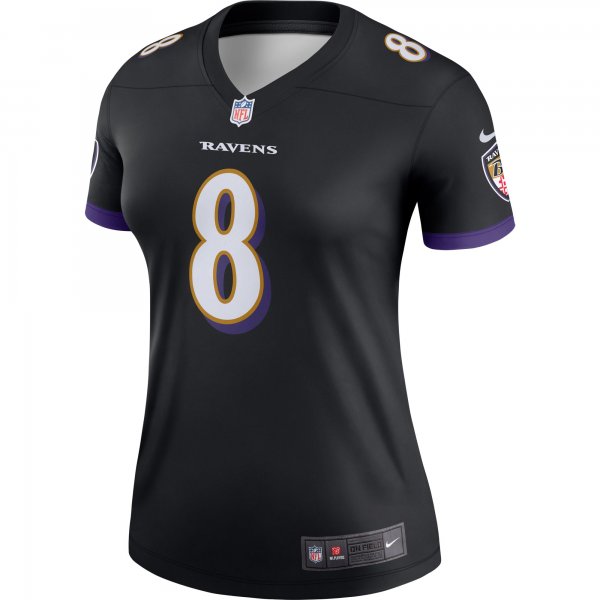 Women's Baltimore Ravens Lamar Jackson Nike Black Legend Team Jersey