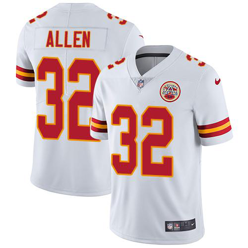 Men's Nike Kansas City Chiefs #32 Marcus Allen White Stitched NFL Vapor Untouchable Limited Jersey