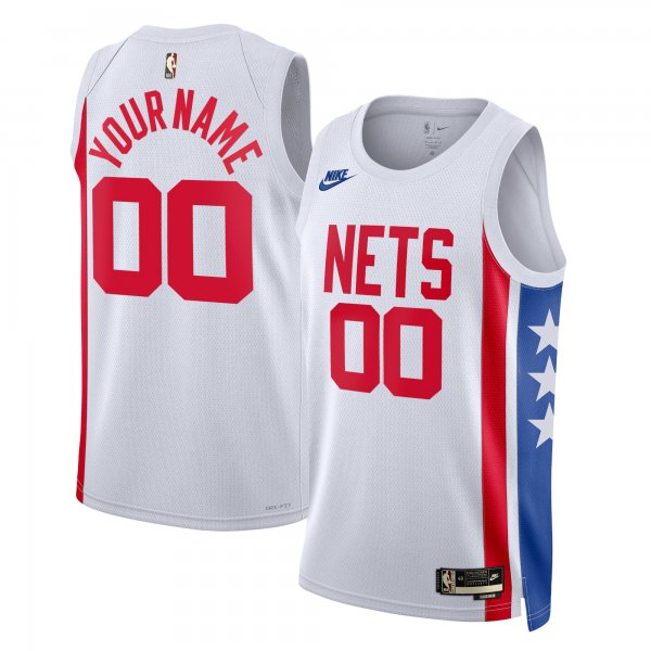 Unisex Brooklyn Nets Nike White 2022/23 Custom Swingman Jersey - Classic Edition