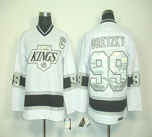 Los Angeles Kings #99 Wayne Gretzky White CCM Throwback Stitched NHL Jersey