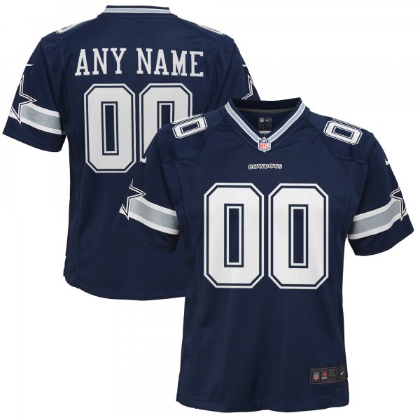 Youth Dallas Cowboys Nike Navy Custom Game Jersey