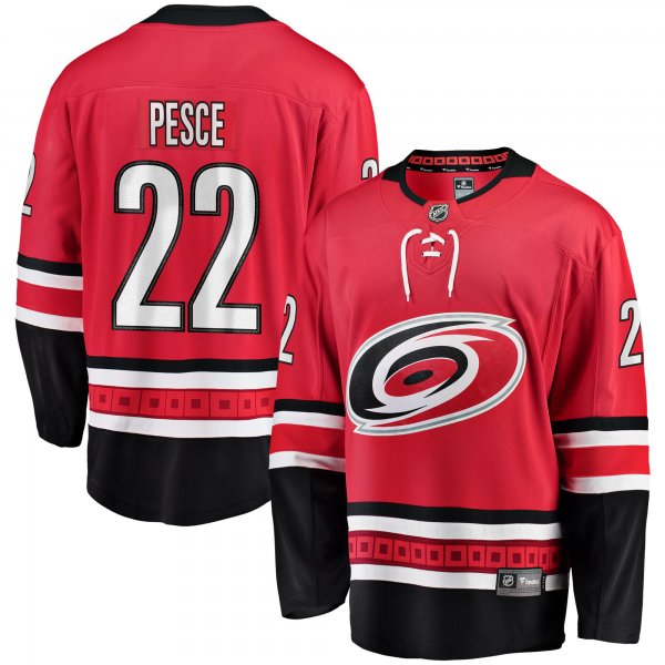 Men's Carolina Hurricanes Brett Pesce Fanatics Red Alternate Breakaway Player Jersey