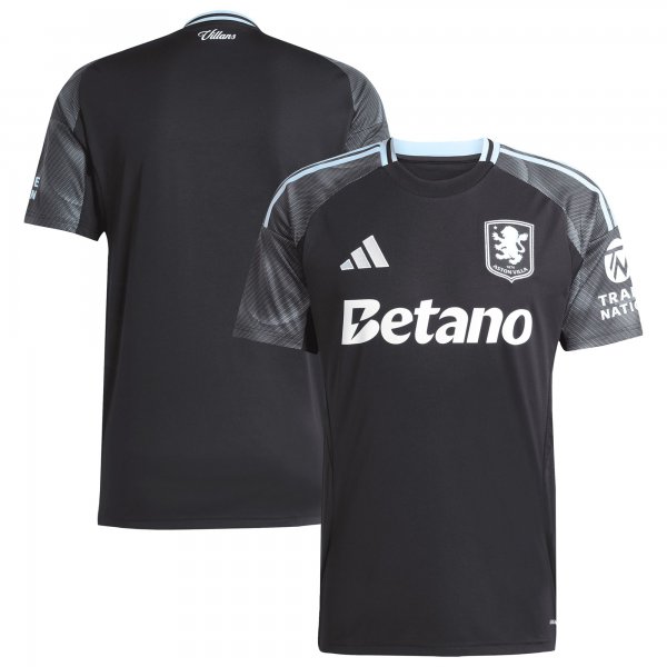 Aston Villa adidas 2025/26 Away Replica Jersey - Black