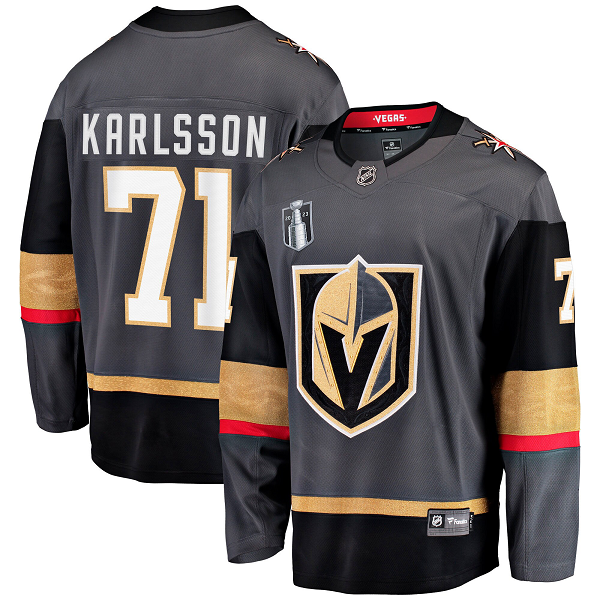 Men's Vegas Golden Knights #71 William Karlsson Black 2023 Stanley Cup Final Alternate Breakaway Player Jersey